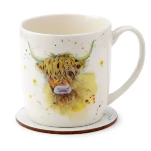Ensemble Mug Porcelaine & Dessous de Verre