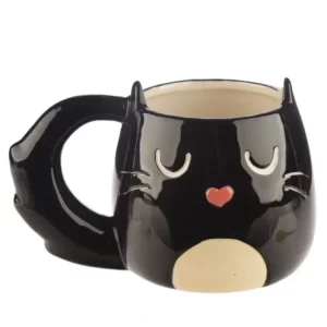 Mug à Anse Décorée Feline Fine - Chat Noir
