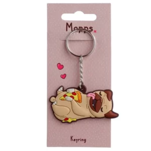 Porte-clés PVC Mopps - Chien Carlin