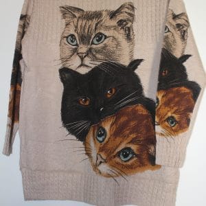 Pull 3 têtes de chats