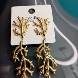 Jolie Boucles d'oreilles Corail