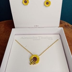 Parure Tournesol et son abeille version Doré